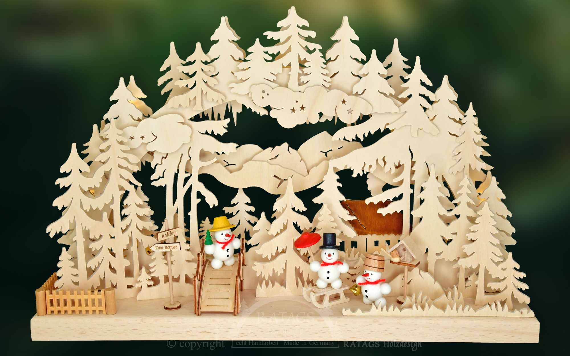 3D candle arch, small, snowman paradise, Zenker SM