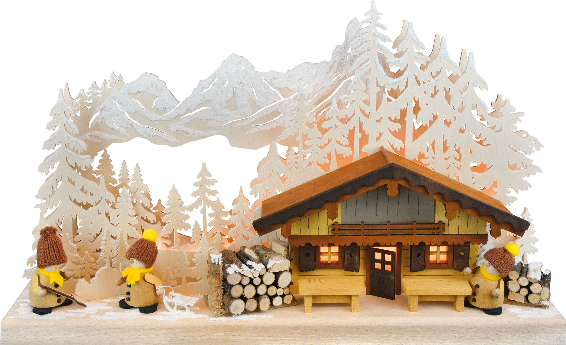 3D-Schwibbogen kl., Berghüttengaudi, Mol Raureif 3D-Schwibbogen kl., Berghüttengaudi, Mol Raureif