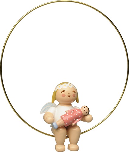 Christbaumengel im Ring mit Puppe