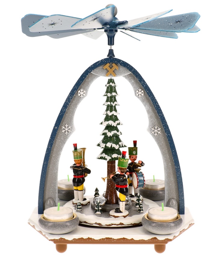 Pyramide, gruvearbeiderkapell 35 x 25 cm – med telys