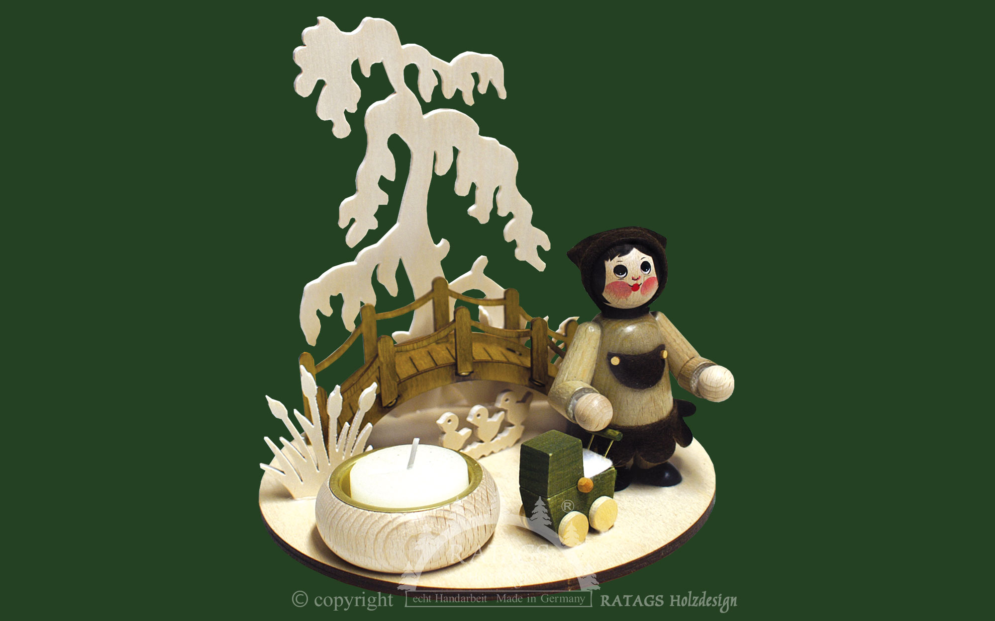 Light plate, child with doll's pram