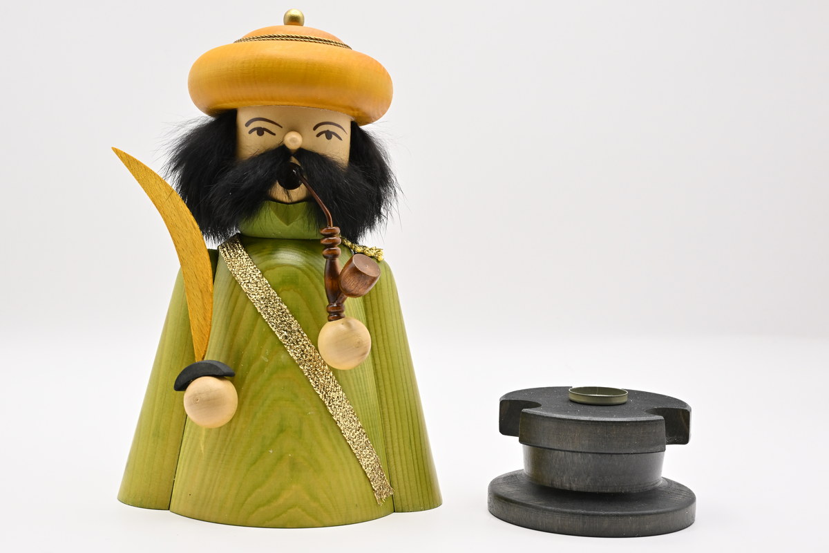 Incense burner, Turkish man, stained, 23 cm