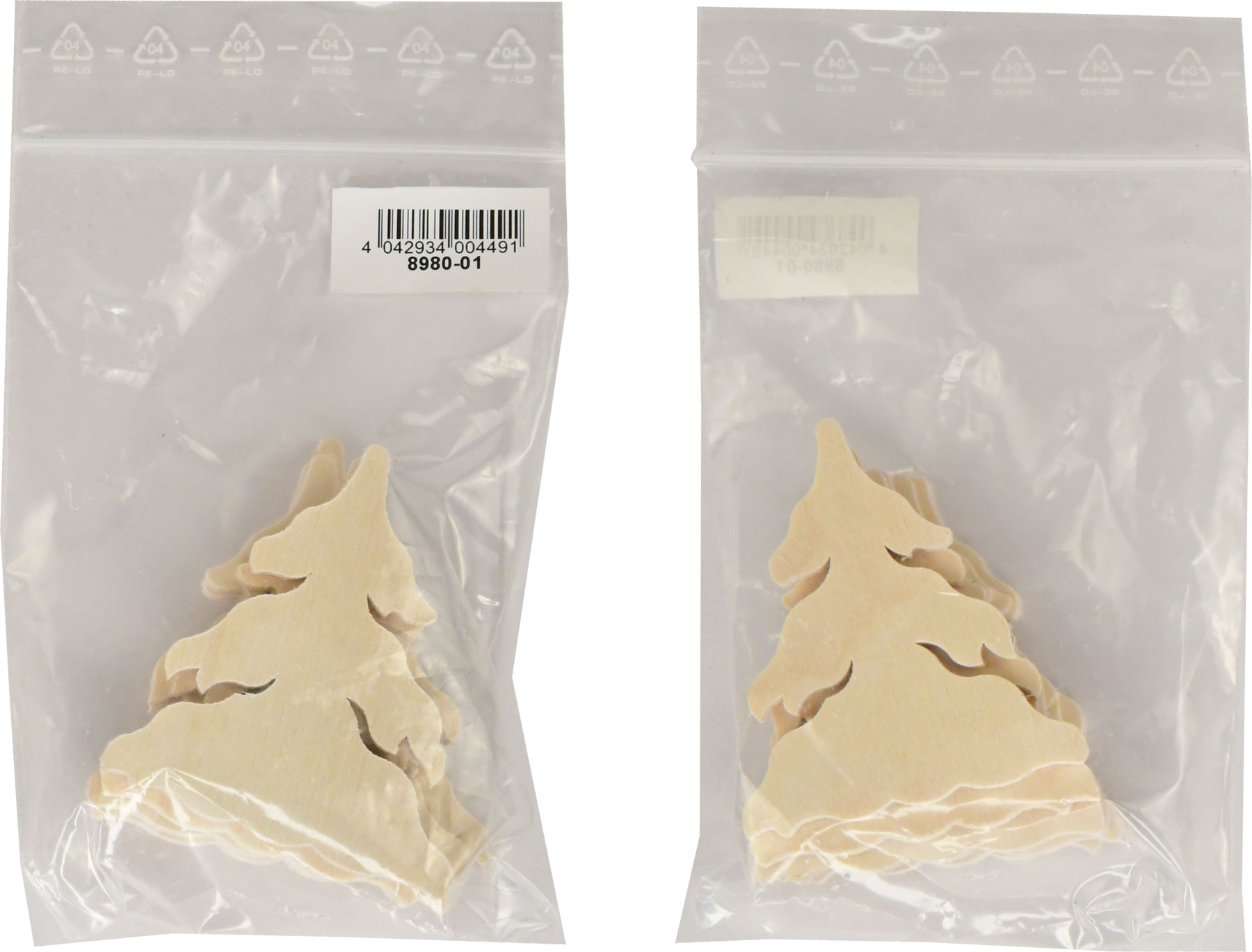 Small trees, set of 6, approx. 5 cm