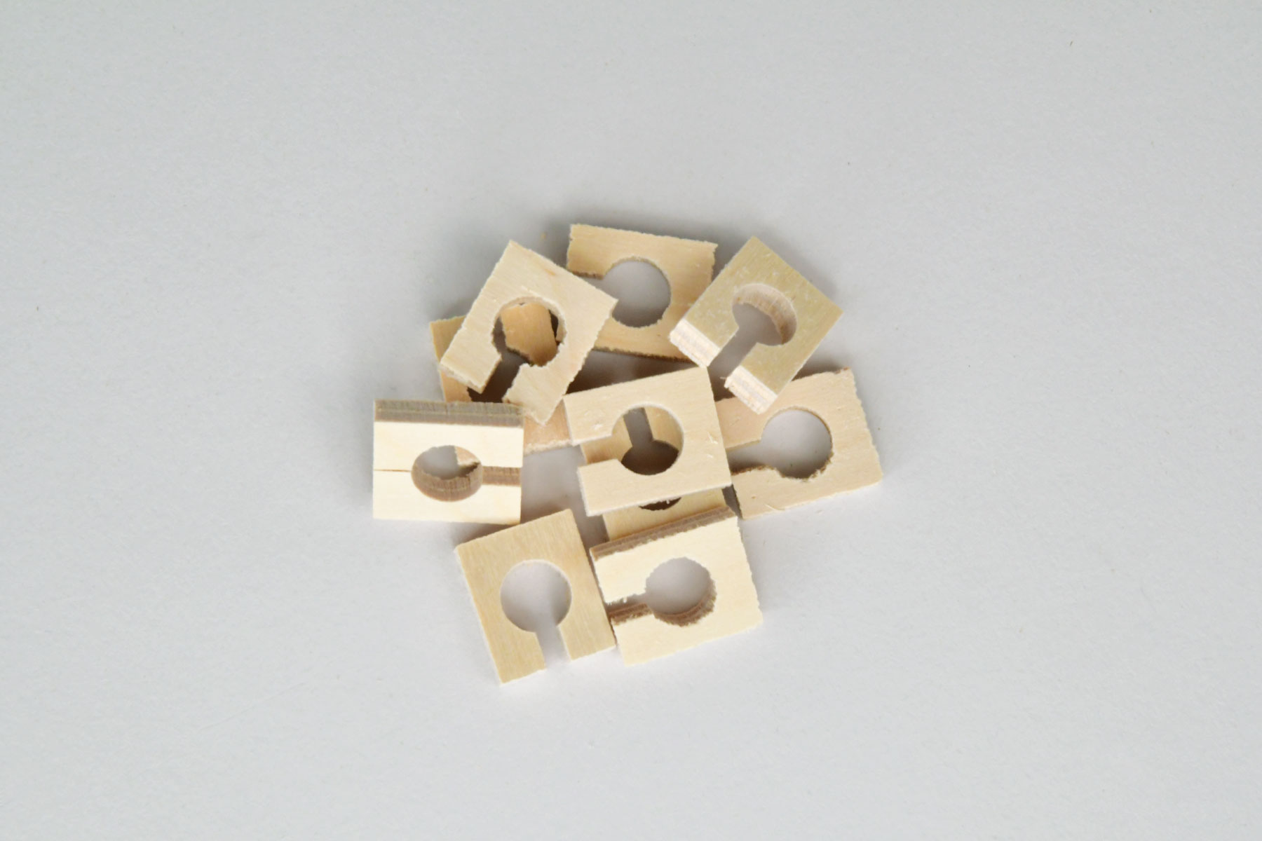 Light holders for USB and high-voltage LED, 10 pieces, ø 8 mm