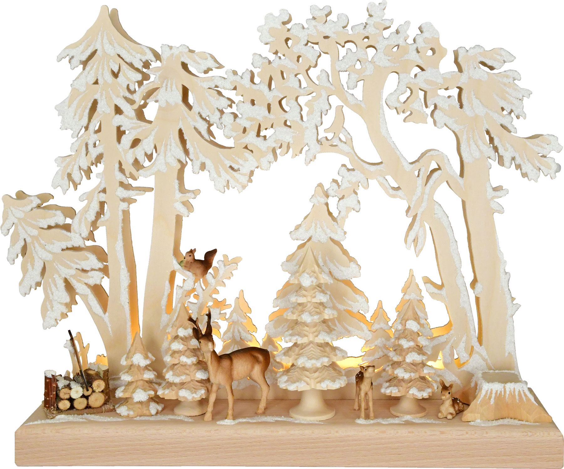 Schwibbogen LED, Im Wald, Raureif Schwibbogen LED, Im Wald, Raureif