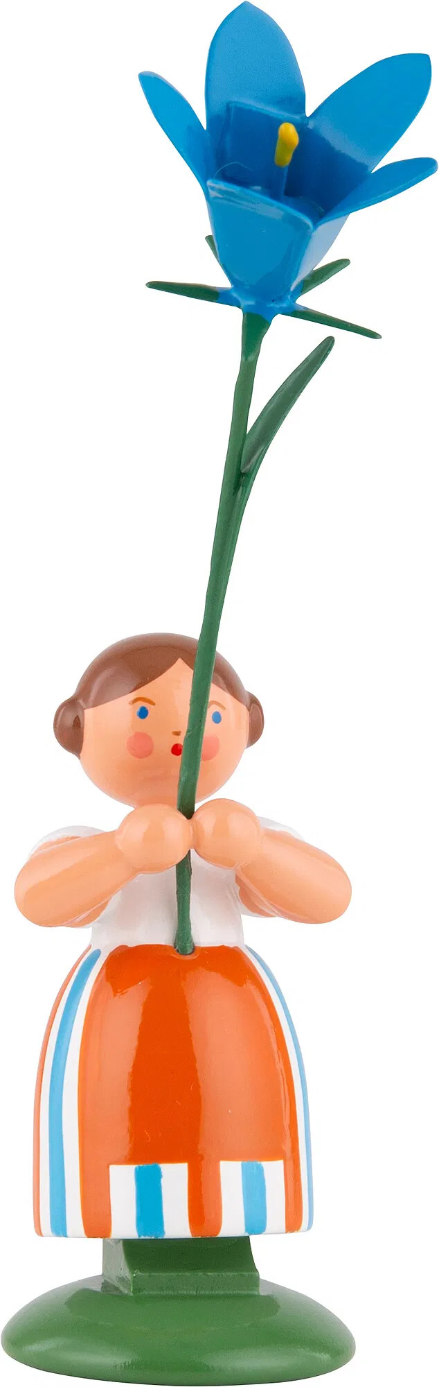 Girl with blue bellflower