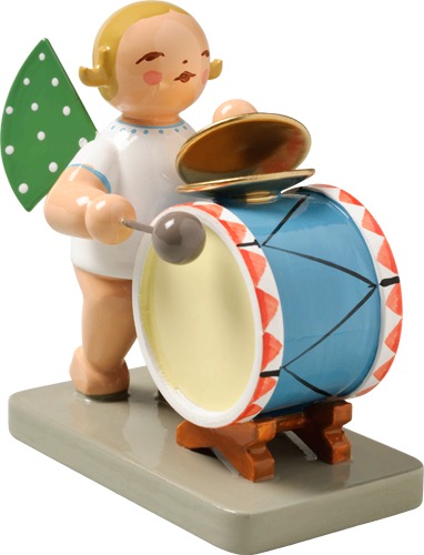 Engel mit Schlagzeug blondes Haar