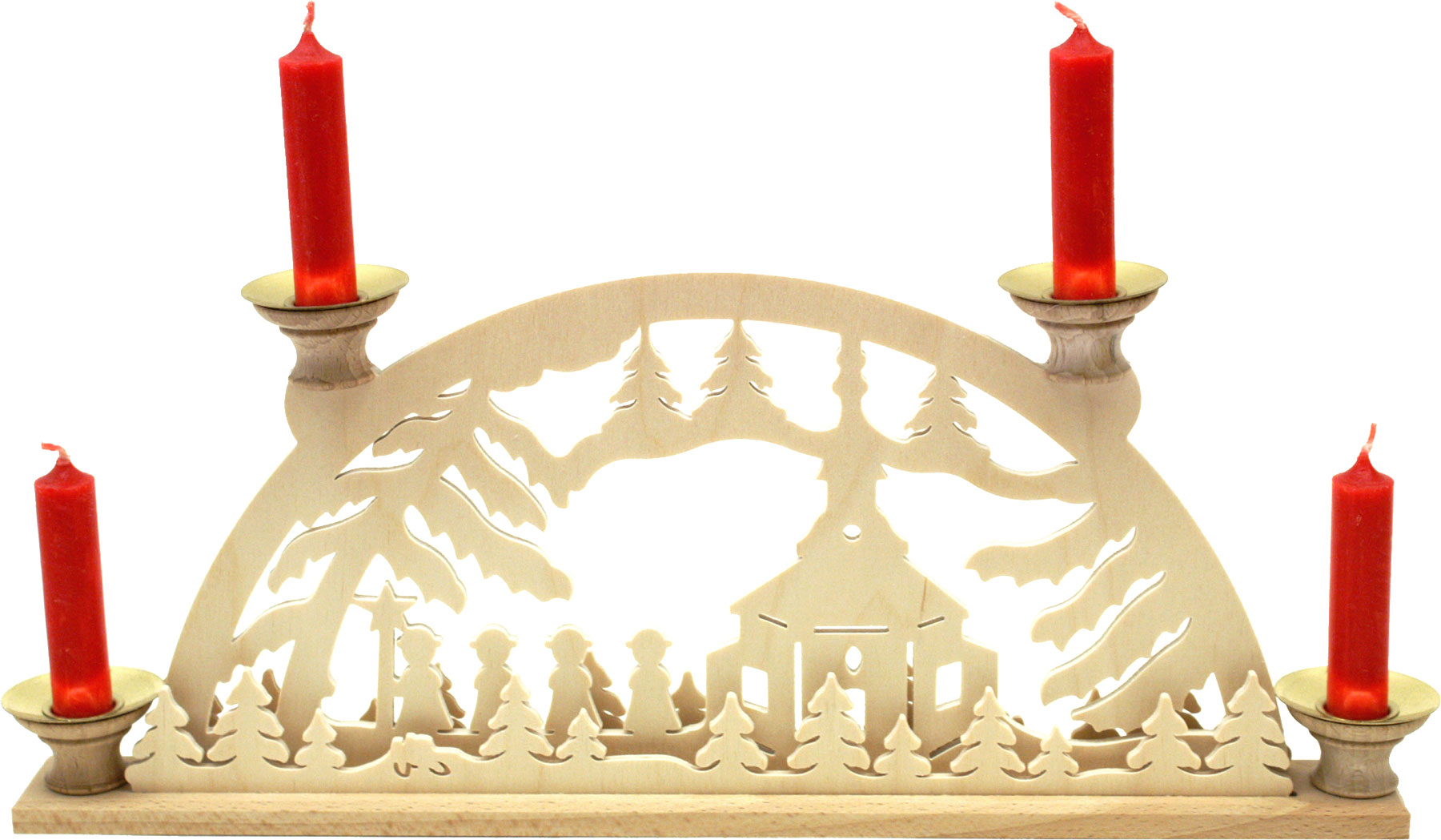 Lichterbogen, Barockkirche, 4 Puppenkerzen