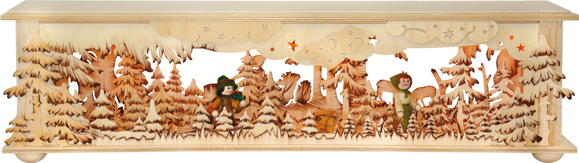 Small room light, forest people in the forest, hand-painted brown