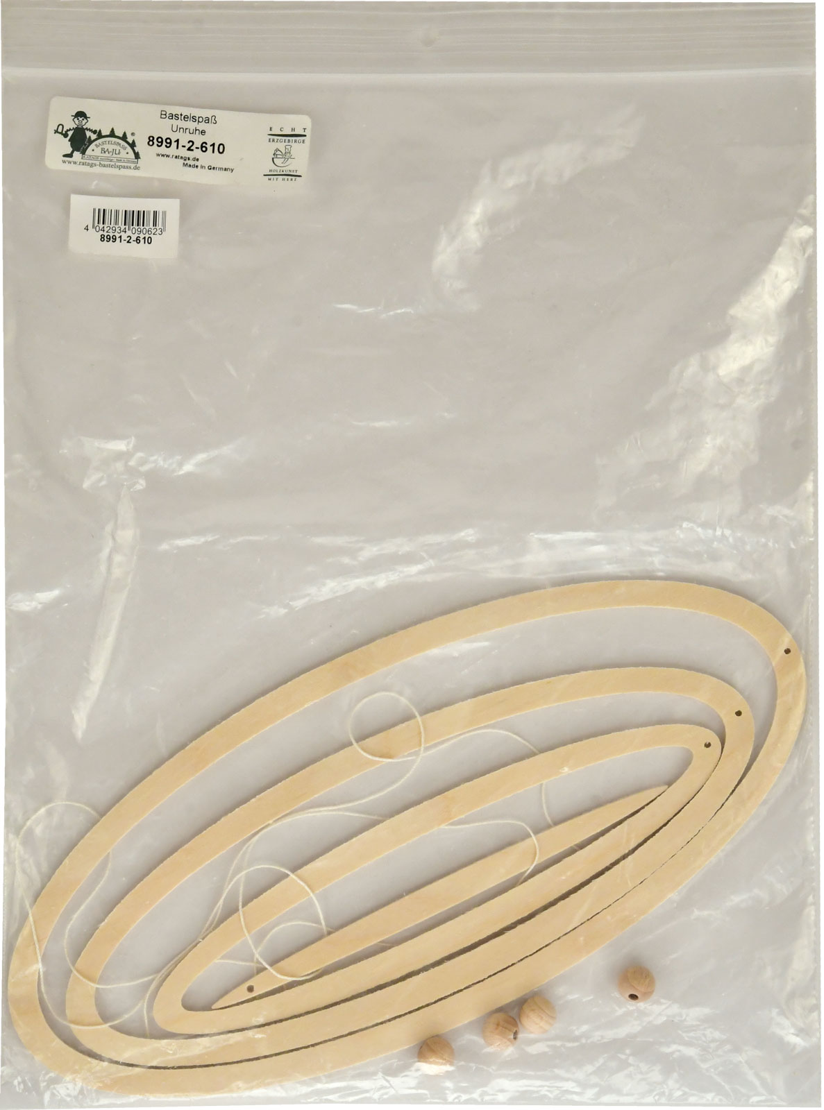 Wind chime for crafting, oval