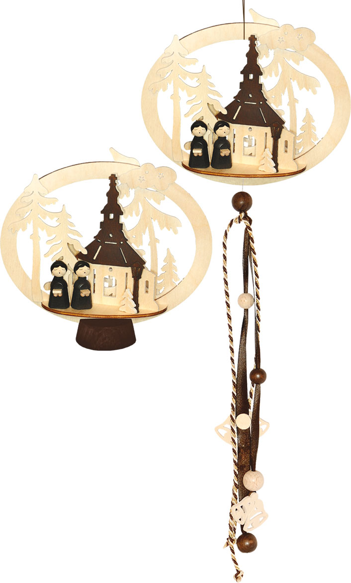 Fenster-/Tischdekoration Seiffener Kirche und Kurrende Fenster-/Tischdekoration Seiffener Kirche und Kurrende