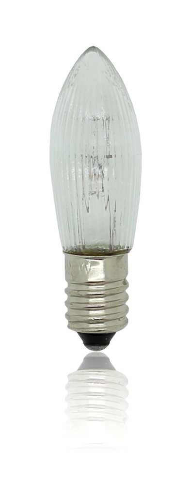 Topkerze geriffelt 34V 3W E10
