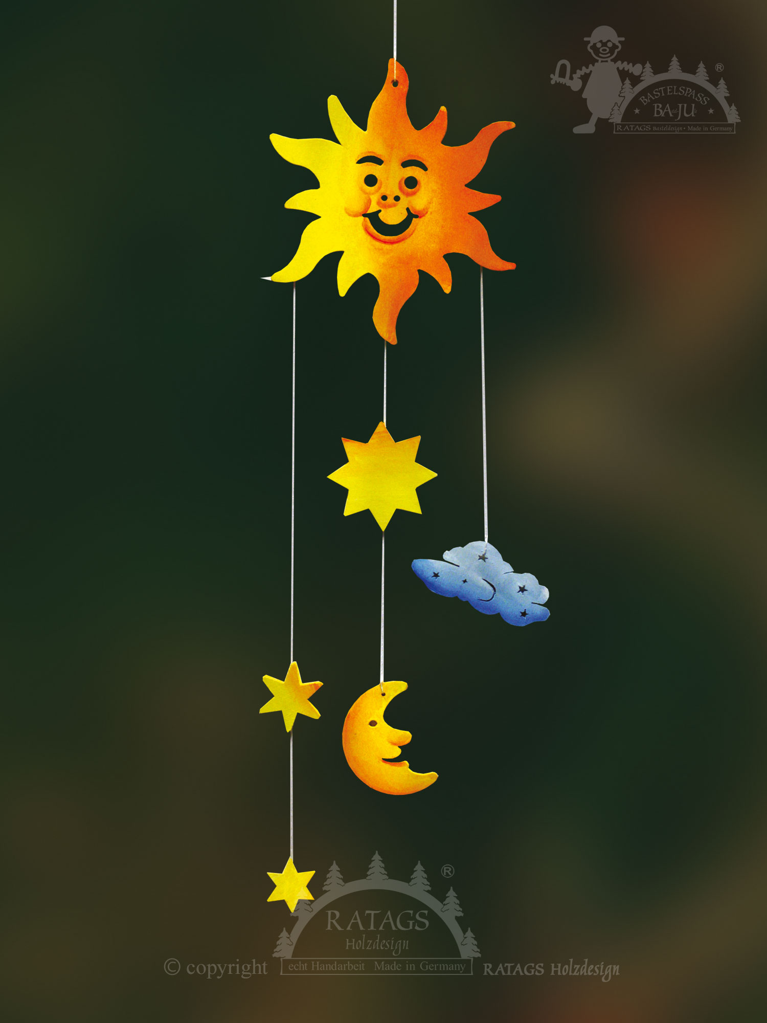 Windspiel zum Basteln, Sonne