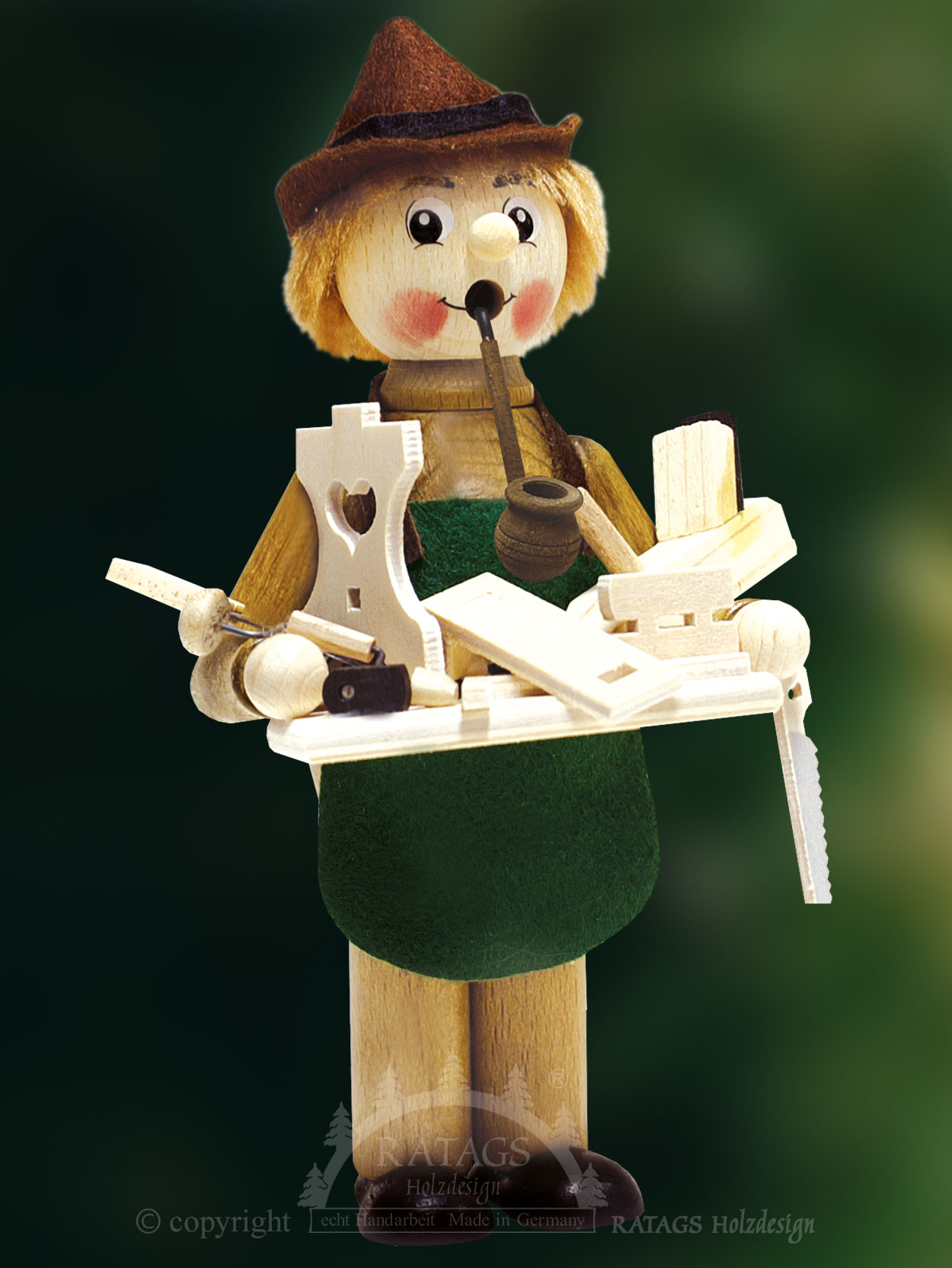 Naturpaffer, glazed carpenter