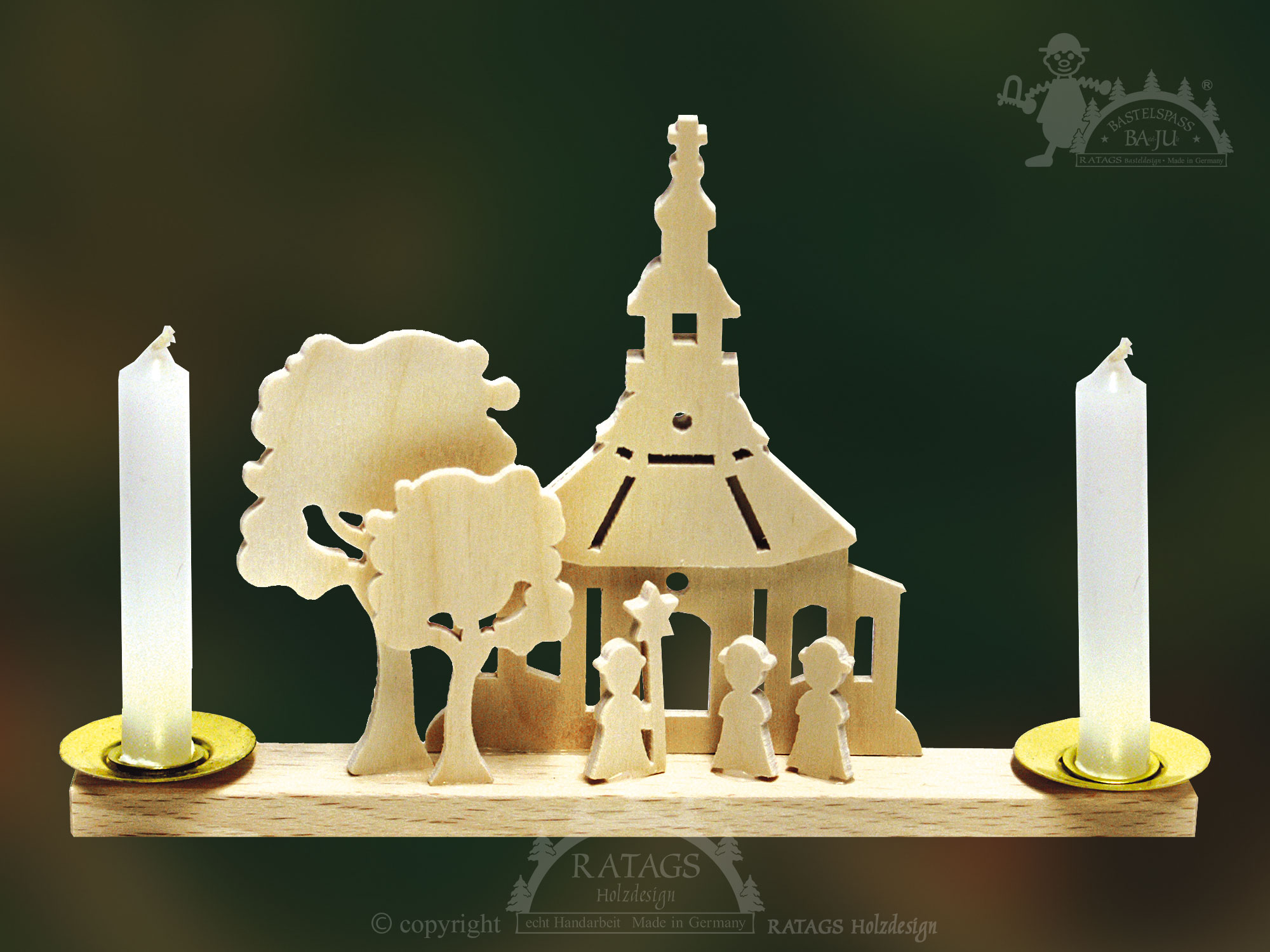 Candle holders for crafting, Seiffen Church