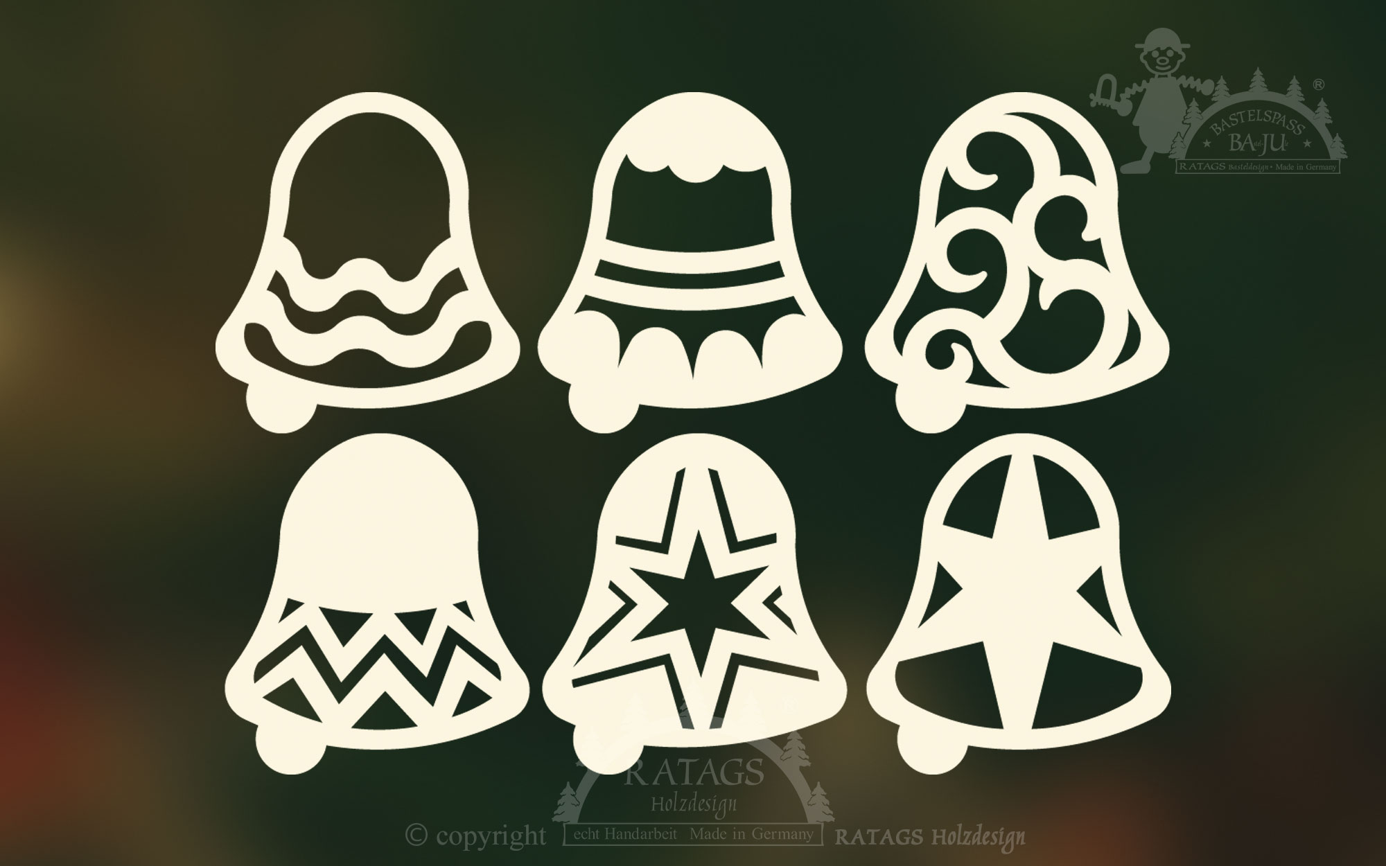 Baumbehang, 6er Set, Glocken