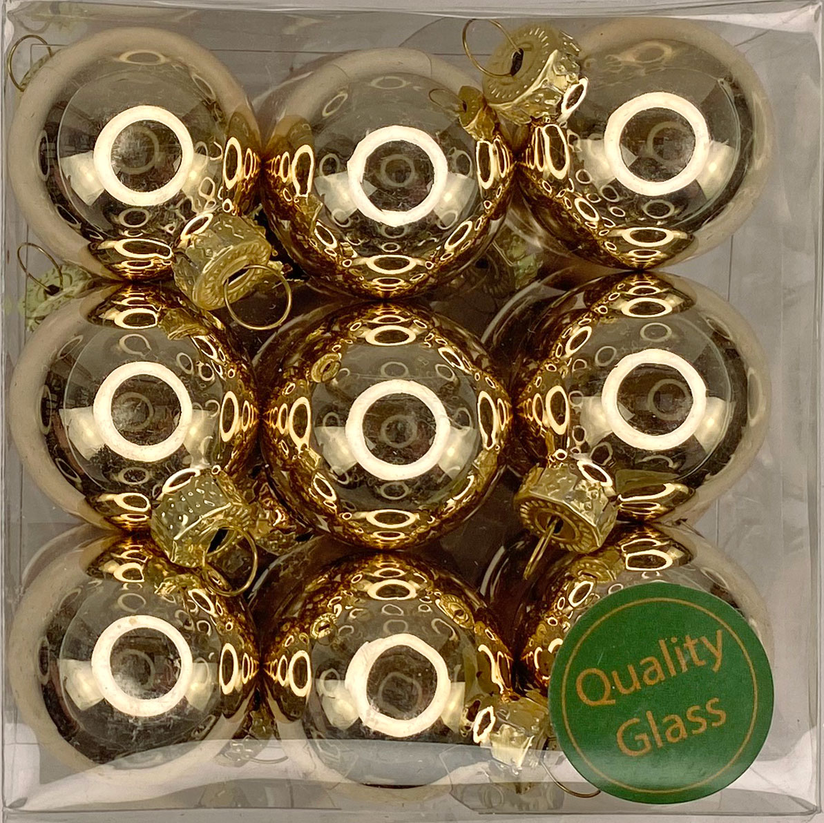 Glaskulor, 18 st, 30 mm, autumn blonde autumn blonde