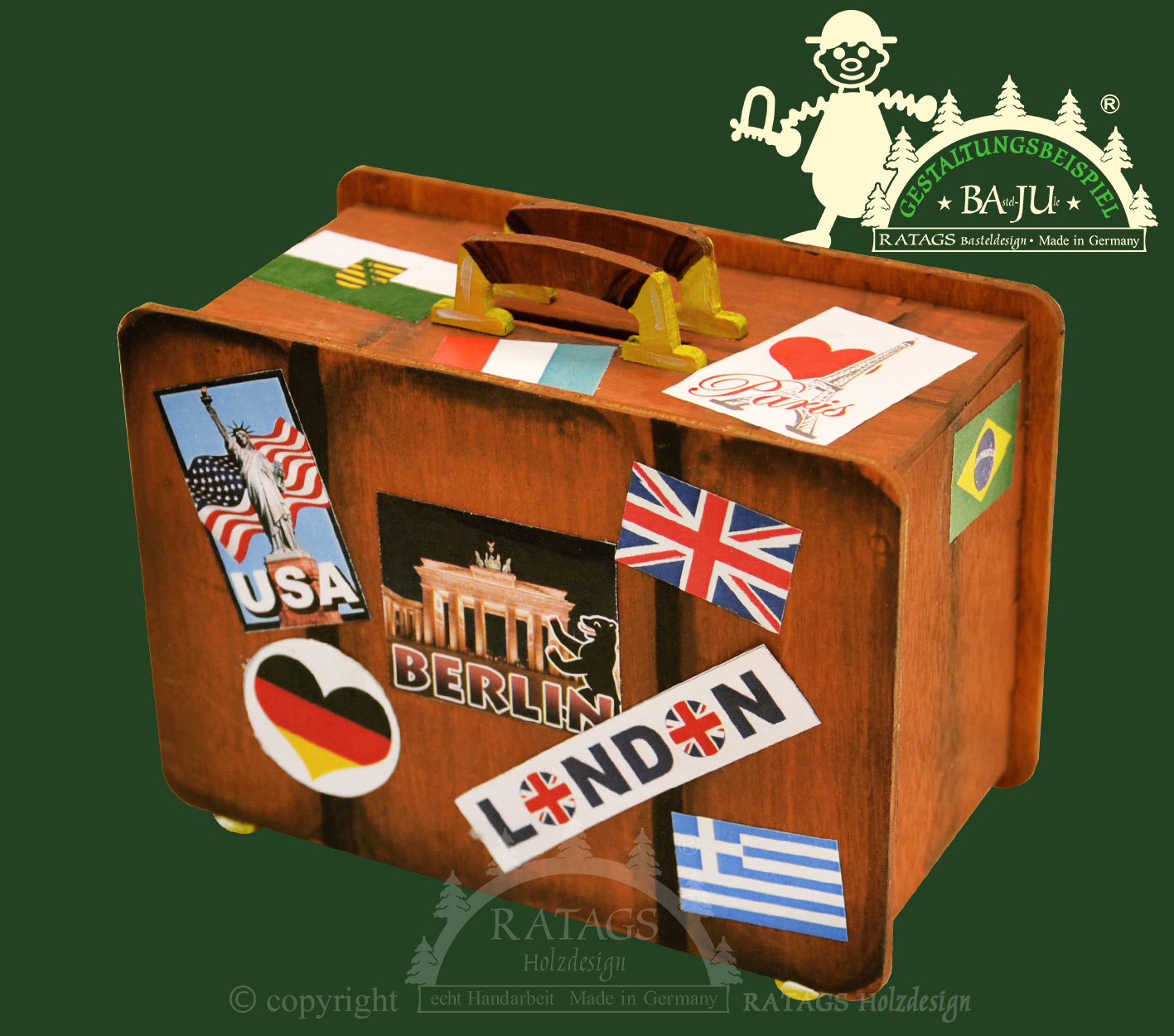 Craft money box, suitcase