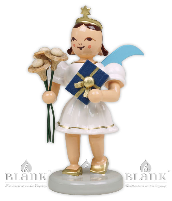 Flower greeting, coloured angel