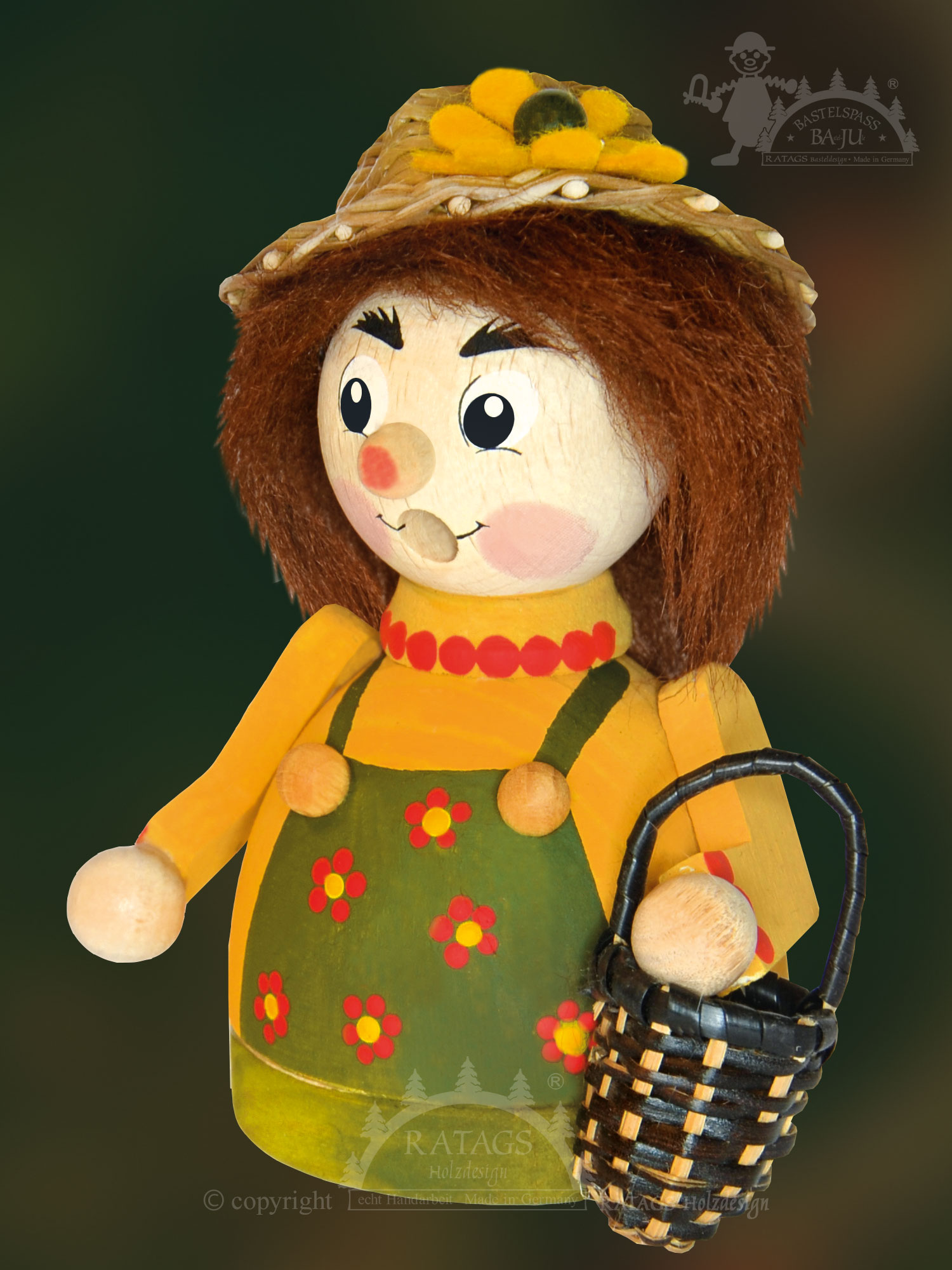 Räuchermännchen askarteluun, Moppel, puutarhuri