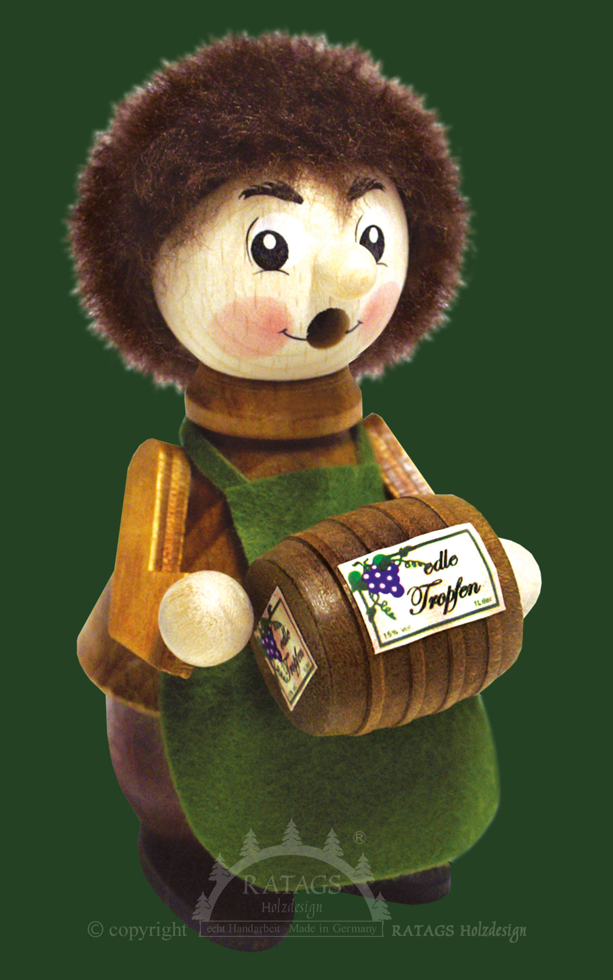 Short clogs, winegrower with barrel