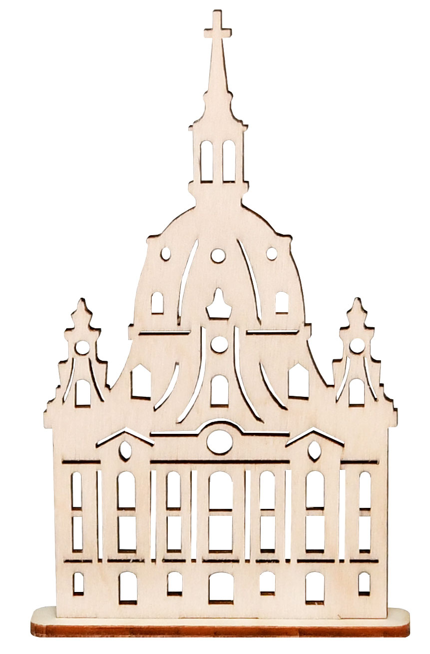 Arco luminoso em miniatura da Igreja de Nossa Senhora de Dresden