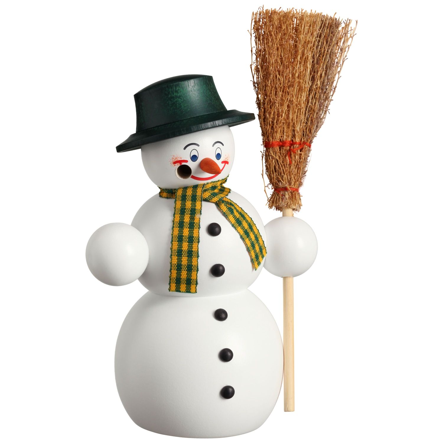 RM Schneemann mit Besen Höhe ca. 15 cm