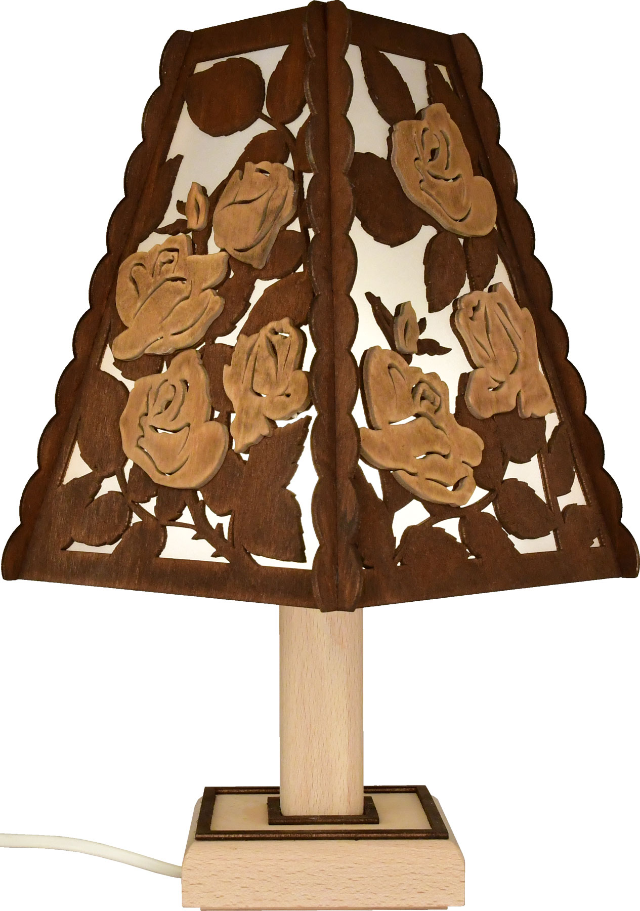 Romantikleuchte, Rosen, braun Romantikleuchte, Rosen, braun