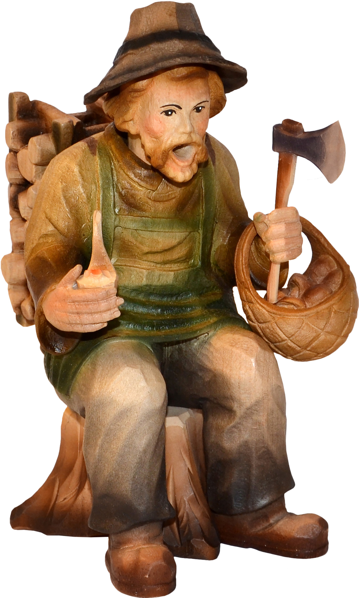 Räuchermann, geschnitzt & coloriert aus Massivholz