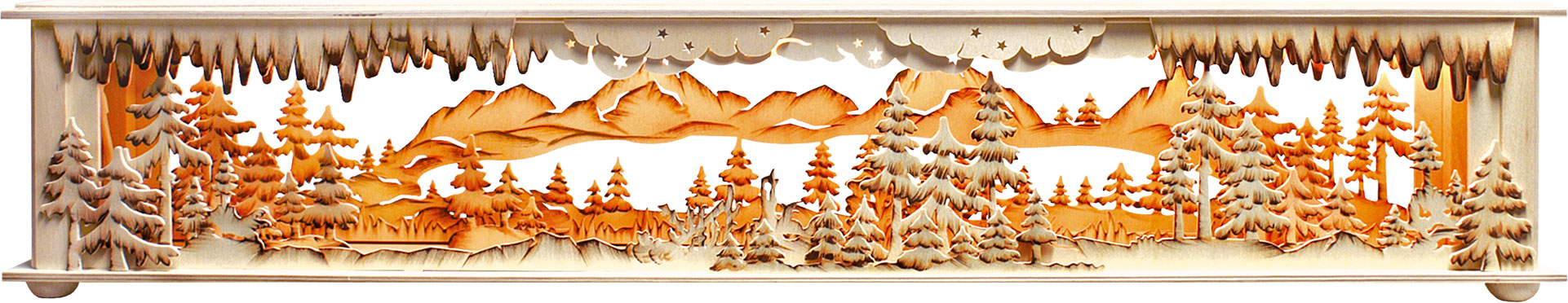 Room light, large, mountains, hand-painted brown, unfitted