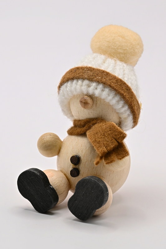 Bonhomme de neige assis H 7 cm