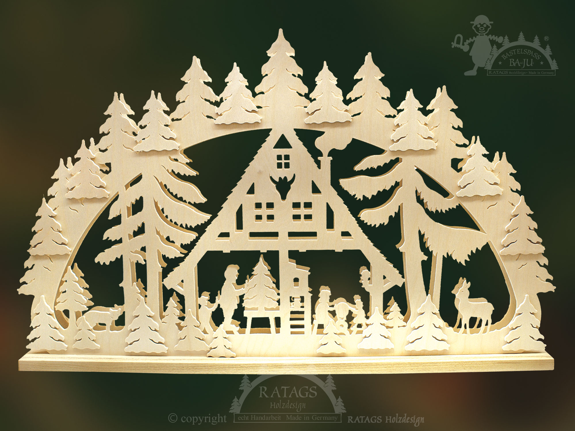 Large DIY candle arch, Christmas parlour