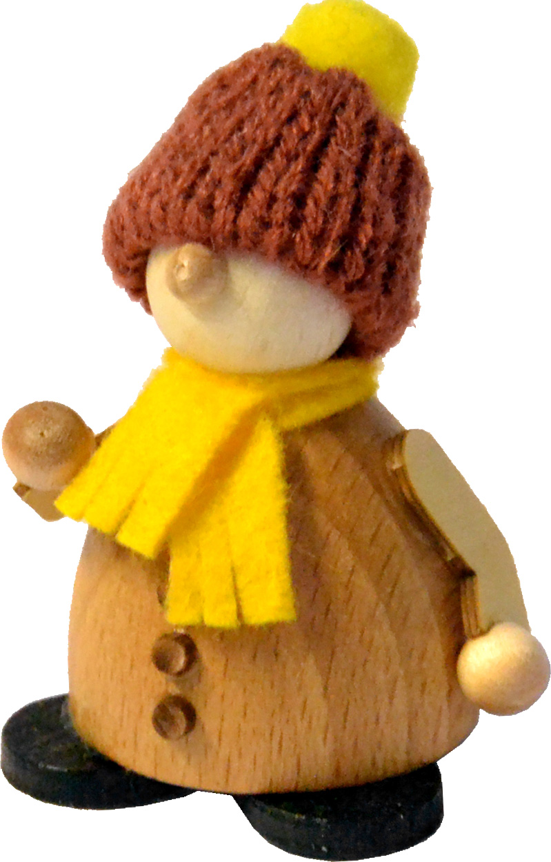 Molli Wiki, gelb, braune Mütze, gelbe Bommel Molli Wiki, gelb, braune Mütze, gelbe Bommel