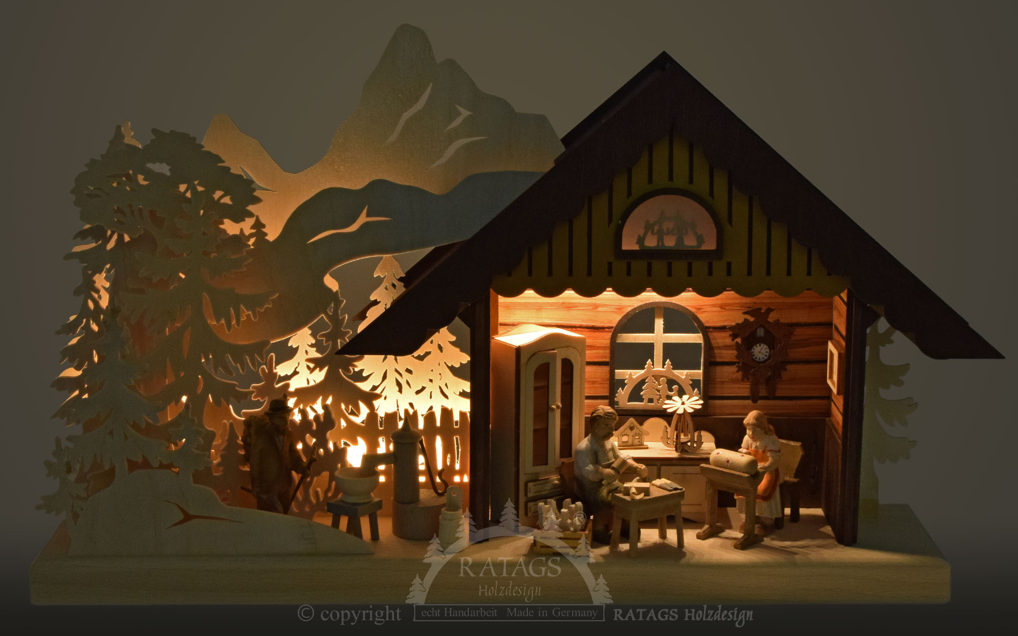 3D-LED-Schwibbogen klein, Handwerkerstube 3D-LED-Schwibbogen klein, Handwerkerstube