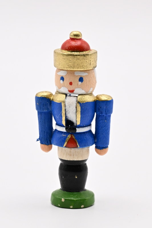 Nøddeknækker, miniaturekonge blå, H 4,5 cm