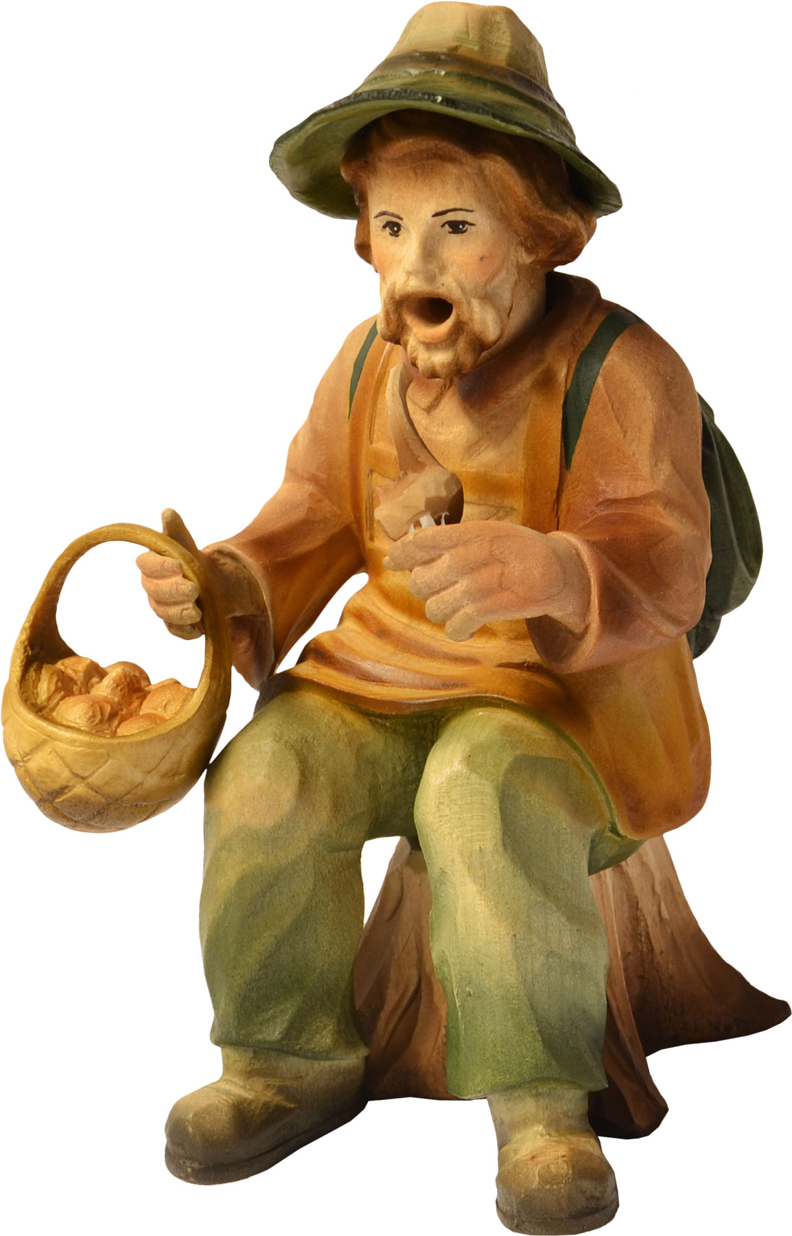 geschnitzter Räuchermann, Pilzsammler co geschnitzter Räuchermann, Pilzsammler co