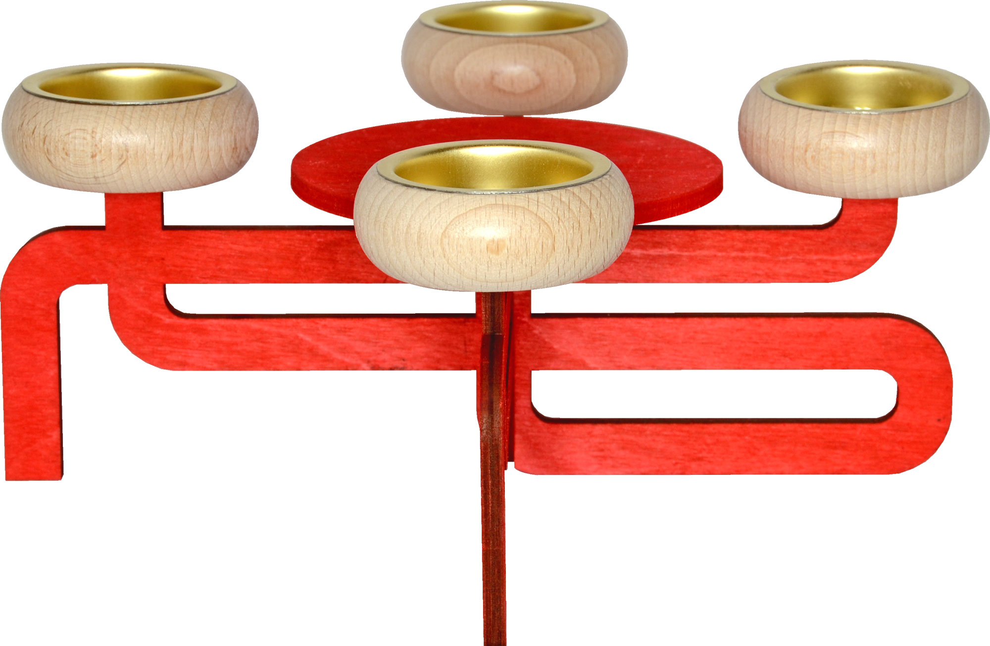 Candlestick, red, unfitted