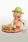 Incense burner figure Apple worm Rudi approx. 14 cm