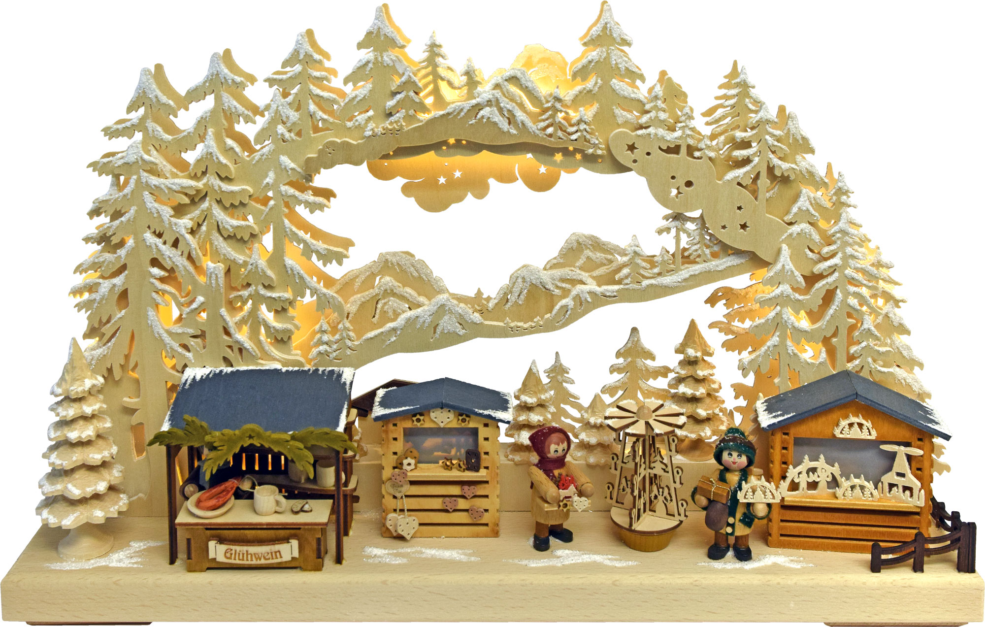 3D-Schwibbogen kl., julmarknad specialtillverkning Biber Umweltversand