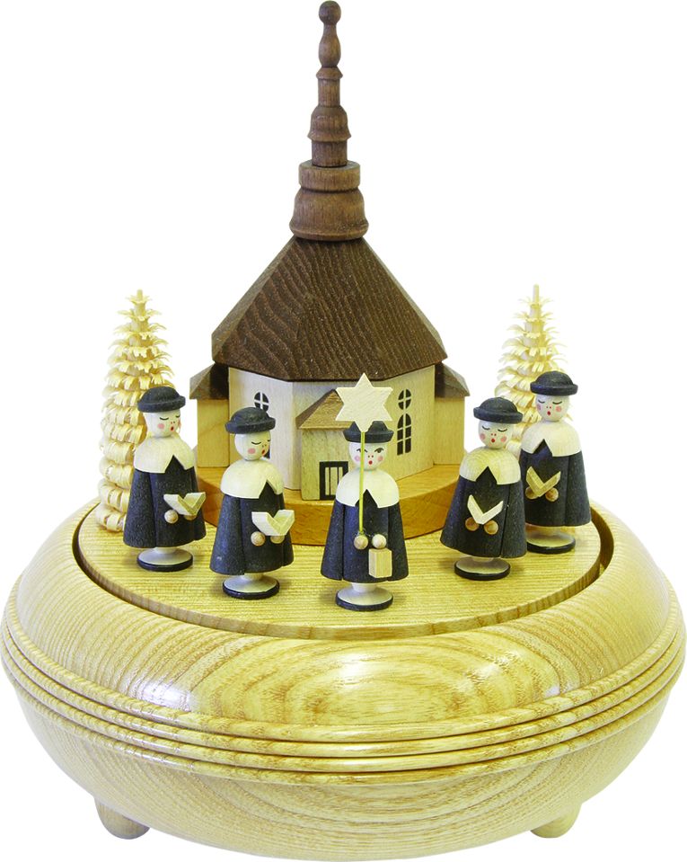 Seiff music box with church and carol singers, 36 notes