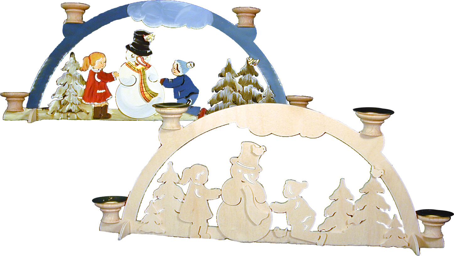 Bordsljusbåge för pyssel, liten, snögubbe