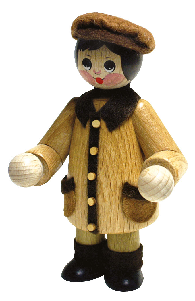 Figur, stor, mand med skyggehat