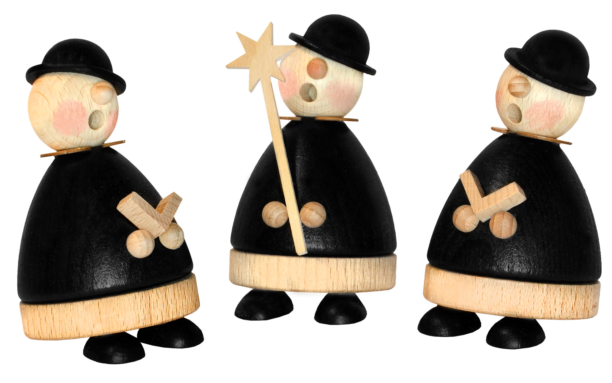 Smoking men, choir, set of 3