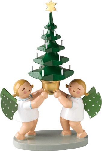 Engelgruppe mit Baum blondes Haar