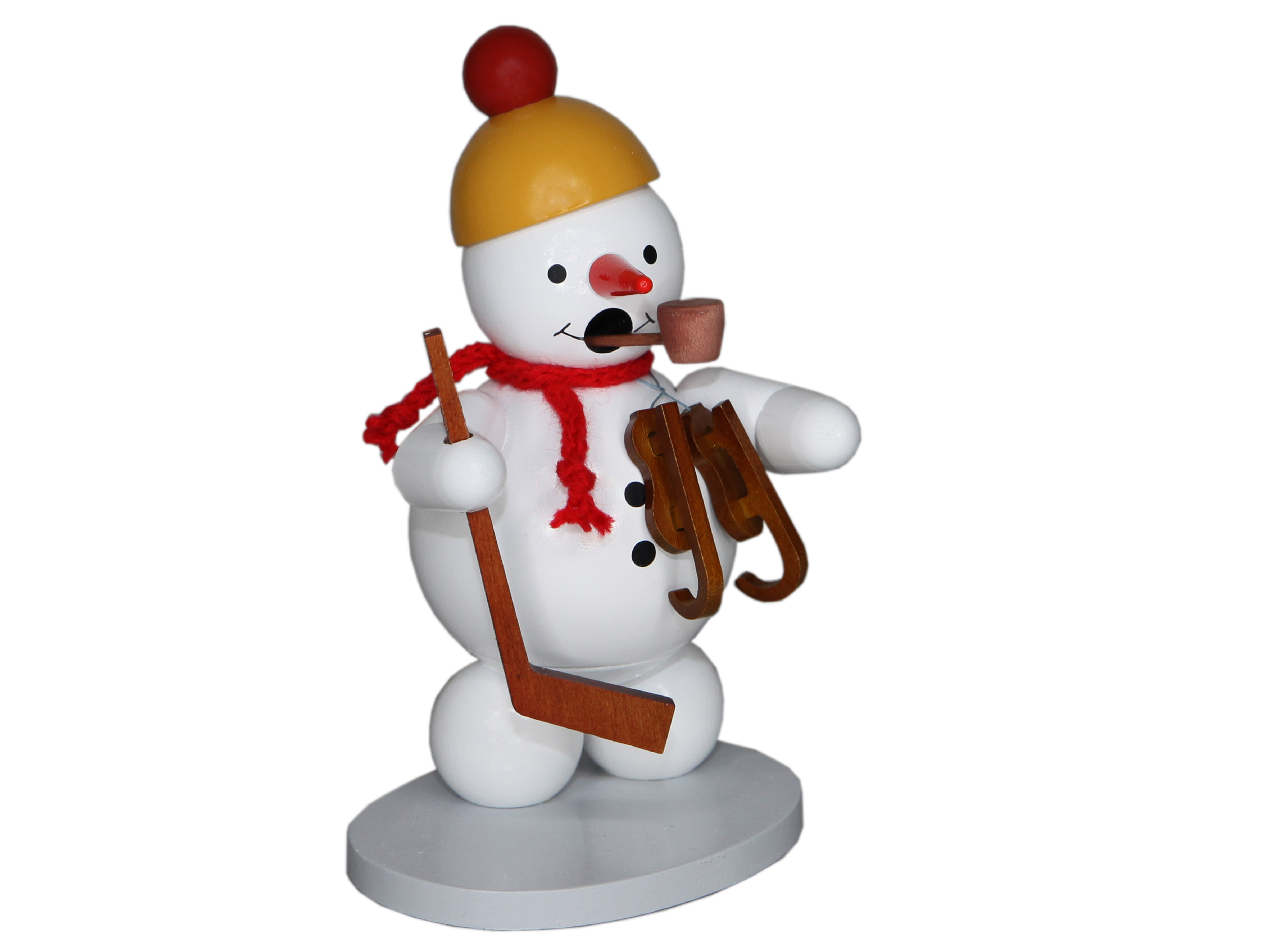 Räuchermann, Schneemann Schlittschuh