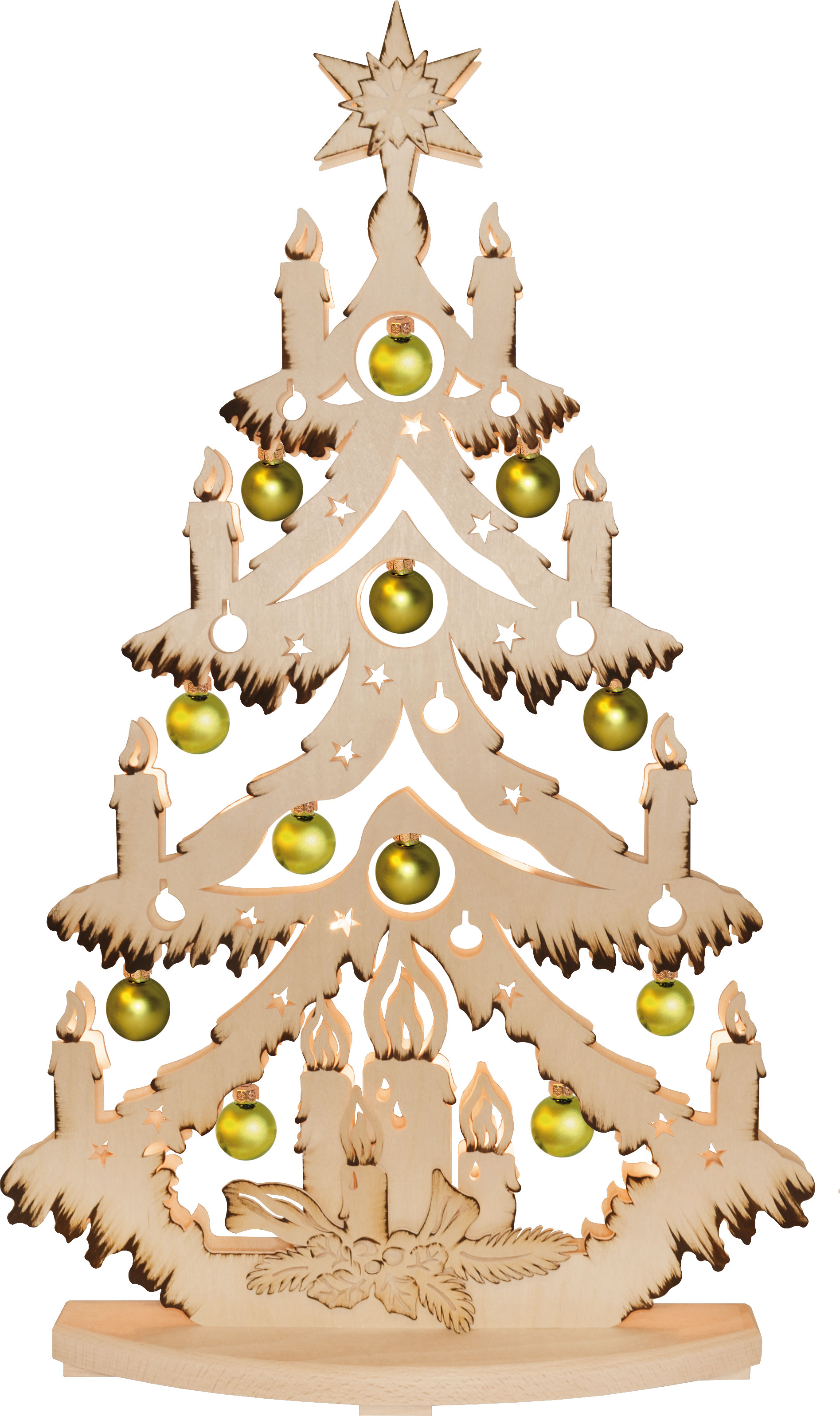 Large fir tree, brown shaded without baubles