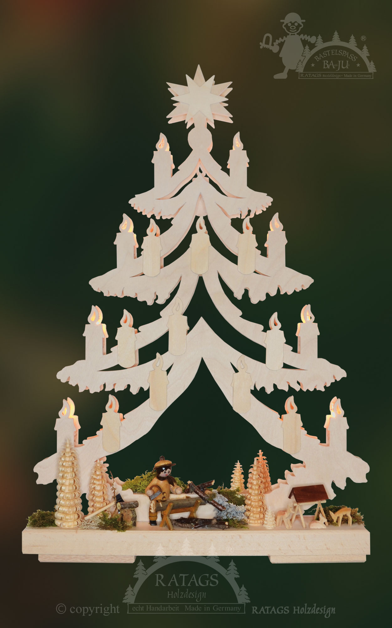 Fir tree for crafting, small, unassembled, br