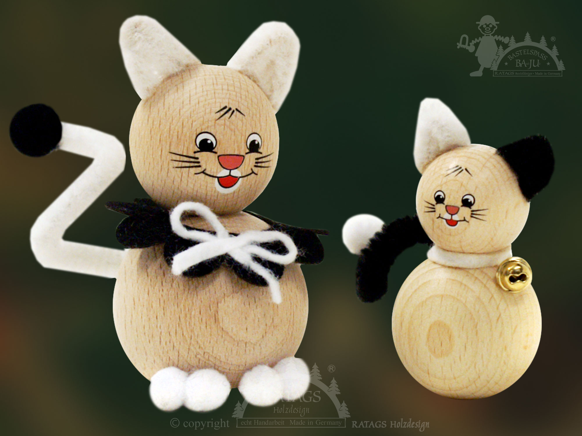 Chat avec chatons, pour le bricolage