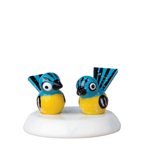 Pair of titmice for winter landscape