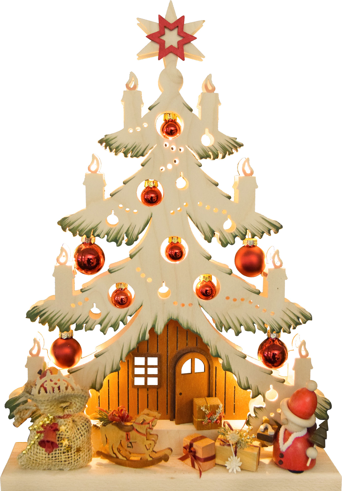 Tanne klein, Weihnachtsmann, grün schattiert